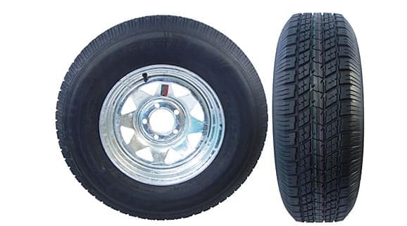 Galvanized 5 Lug Wheels with Bias Ply Tires - PA2550-T&W G78X14C (215/75)