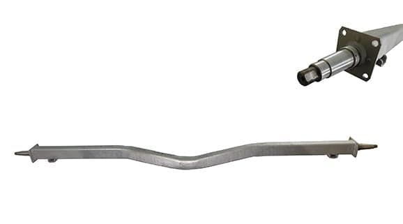 2″x3″ 86.5″ Track 73-3/8″SC "V" Spring Axles - PH3326- 2X3X86.5TR 73-3/8SC[No Hubs]
