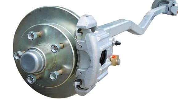 2"x2" 93" Track 76" SC "V" Spring Axles - 5L DISC BRAKE