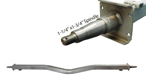 2″x3″ 93″ Track 76″SC "V" Spring Axles - PH4772 - 2X3X93TR 76SC [NO HUBS]