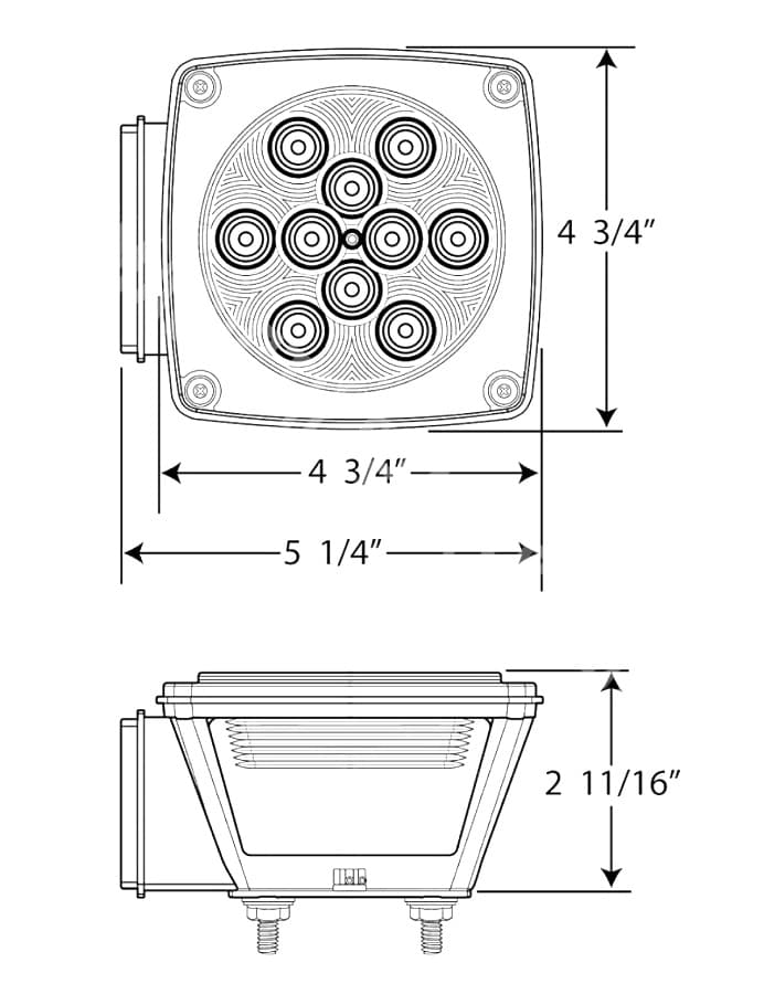 PL2754 ~ OPTRONICS TLL90RK LED COMBINATION TAIL LIGHT SET <80"