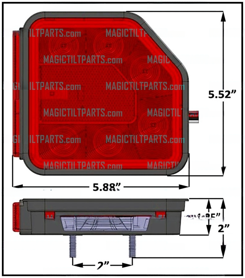 PL2758 ~ OPTRONICS TLL20RK LED COMBO TAIL LIGHT SET >80"
