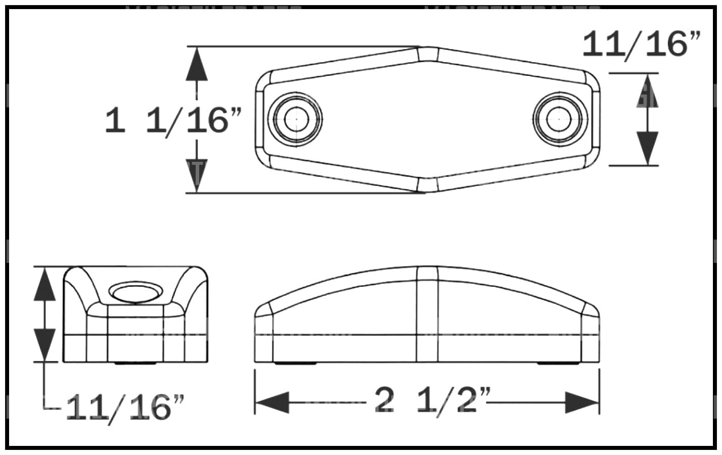 PL9051 ~ OPTRONICS MCL13R2B LED RED MARKER LIGHT