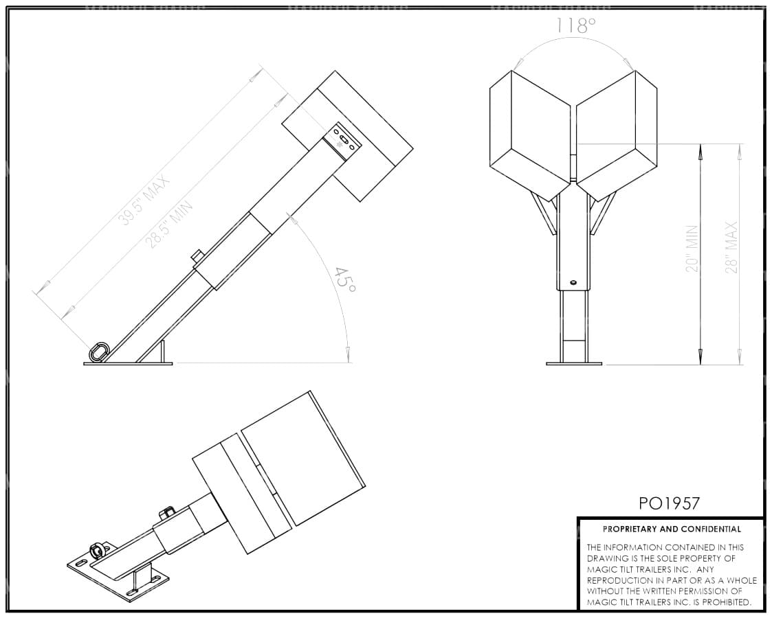 PO1957 ~ TWO-PIECE BOW REST ASSEMBLY W/ WOOD