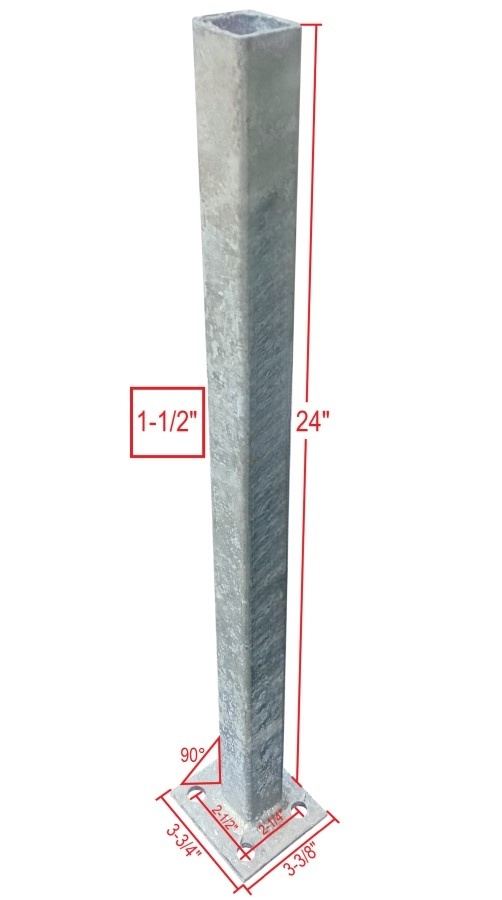 PO3520 ~ WINCH POST 1-1/2" x 1-1/2" x 24" PWC