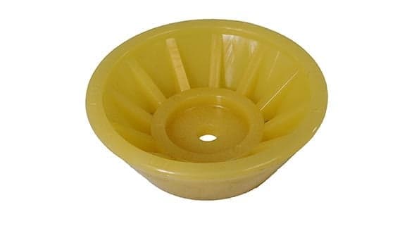 End Caps Bell - PQ2020 - BELL 4" 1/2"HOLE-YELLOW
