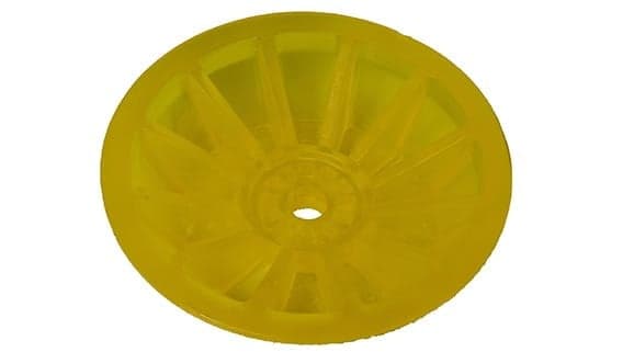 End Caps Bell - PQ3020 - BELL 4" 1/2"HOLE-PVC YELLOW