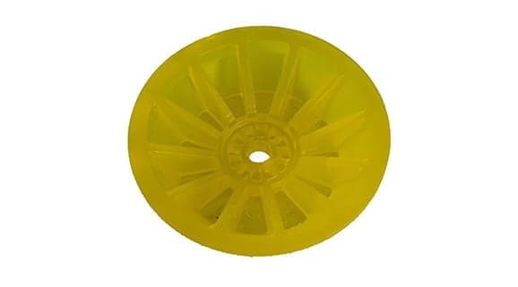 End Caps Bell - PQ3030 - BELL 3" 1/2"HOLE-PVC YELLOW