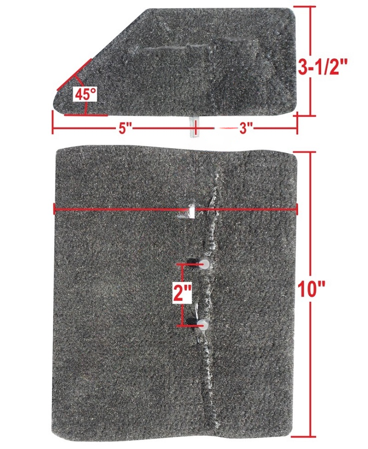 PT5022 ~ TWO-PIECE BOW REST W/ WOOD REPLACEMENT BLOCK