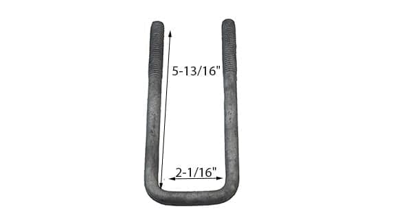 1/2" Galvanized Square U-Bolts - PY2020-1/2X2-1/16X5-13/16
