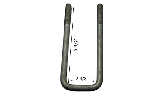 1/2" Galvanized Square U-Bolts - PY2027-1/2X2 3/8X5 1/2