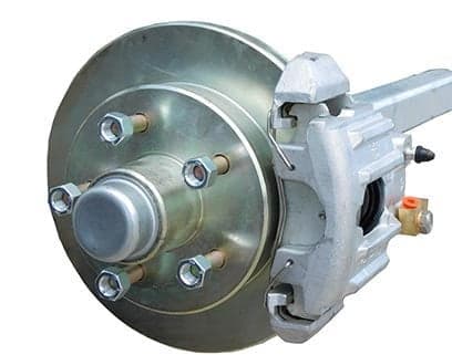 2" x 2" 93" Track 76"SC Straight Spring Axles - 5L DISC BRK